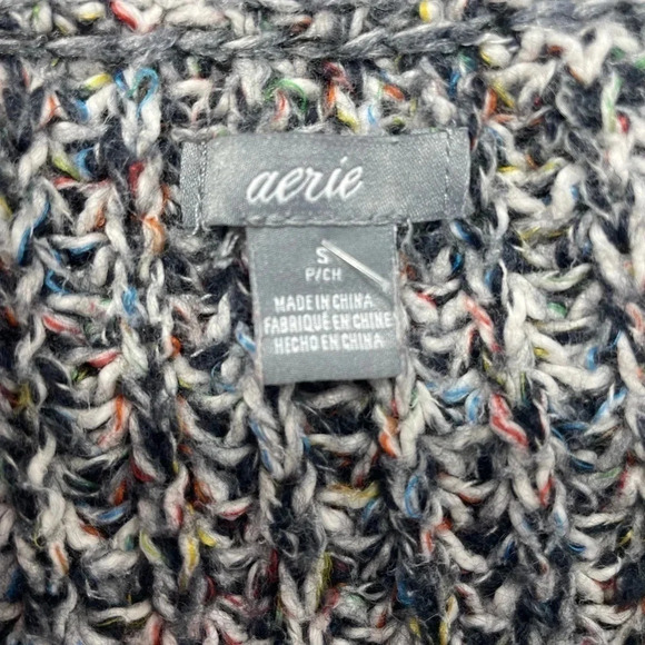 Aerie Cable Knit Oversized Lace up Sweater Size Small - Picture 6 of 6